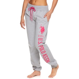 U.S. POLO ASSN. Essentials Sweatpants with Pockets, Comfy, Breathable French Terry Womens Joggers(Heather Gray4)