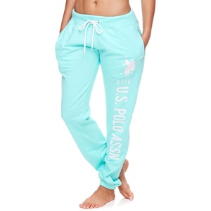 U.S. POLO ASSN. Essentials Sweatpants with Pockets, Comfy, Breathable French Terry Womens Joggers(Mint-heather)