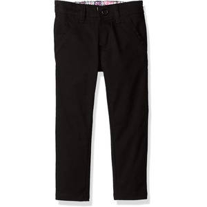 U.S. POLO ASSN. Girls’ Stretch Twill Skinny Fit Flat Front Pant(Black)