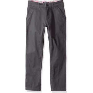 U.S. POLO ASSN. Girls’ Stretch Twill Skinny Fit Flat Front Pant(Grey)