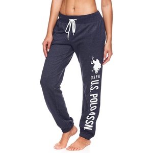 U.S. POLO ASSN. Womens Sweatpants – Women Joggers Sweats with Logo Print – French Terry Poly-Cotton(Dark Navy Heather)