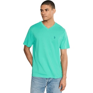U.S. Polo Assn. Men’s Solid V‑Neck T-Shirt(Aqua Teal)