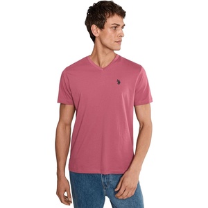U.S. Polo Assn. Men’s Solid V‑Neck T-Shirt(Arizona Rose)