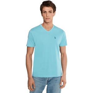 U.S. Polo Assn. Men’s Solid V‑Neck T-Shirt(Canyon Blue)