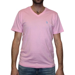 U.S. Polo Assn. Men’s Solid V‑Neck T-Shirt(Pink Hour)