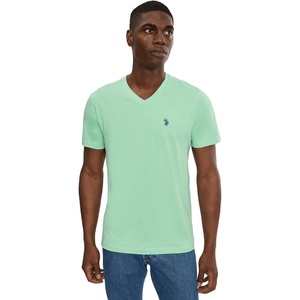 U.S. Polo Assn. Men’s Solid V‑Neck T-Shirt(Vista Green)