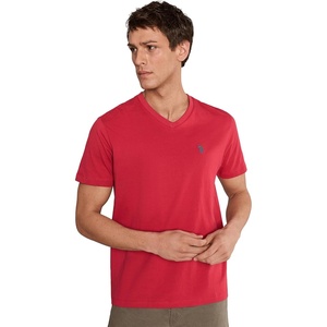 U.S. Polo Assn. Men’s V-Neck Tee(Autumn Sky Red)