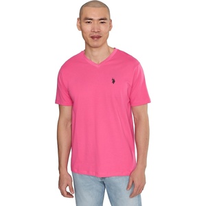 U.S. Polo Assn. Men’s V-Neck Tee(Pink Moon)