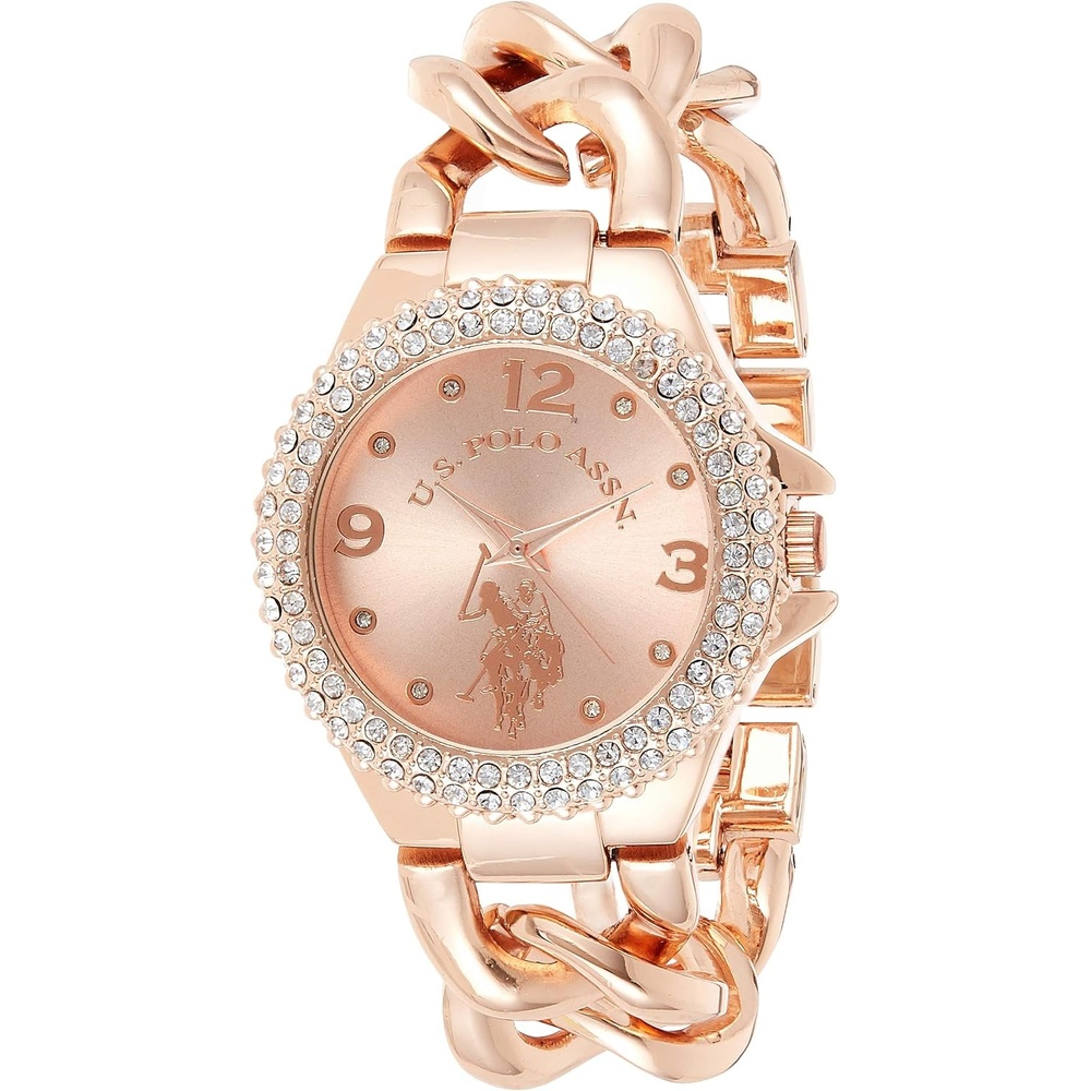 image:imageUS Polo Assn Womens Quartz Stainless Steel and Alloy Watch ColorRose Gold Model USC40226